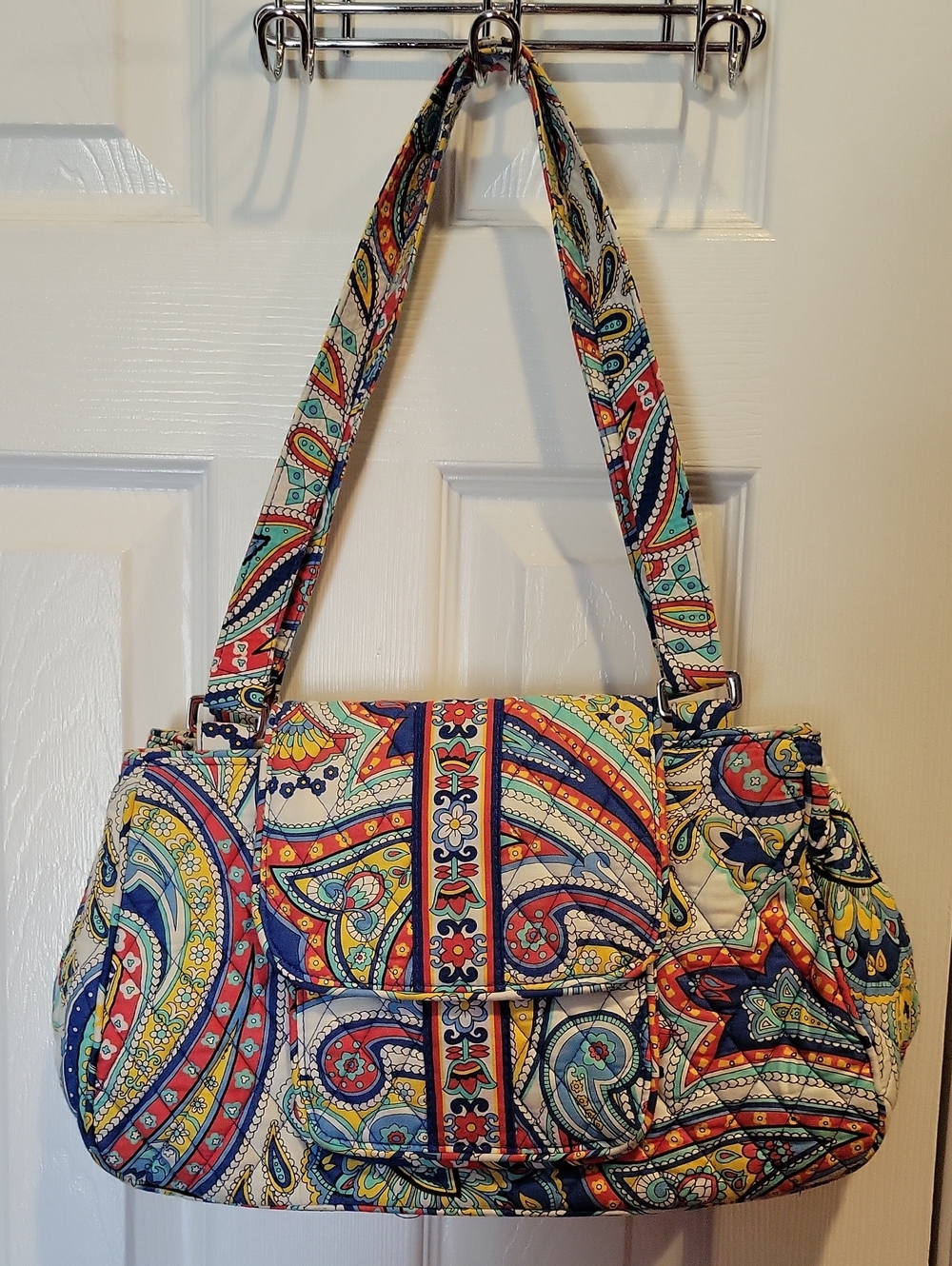 Vera Bradley Paisley Quilted Shoulder Bag - Multi Color